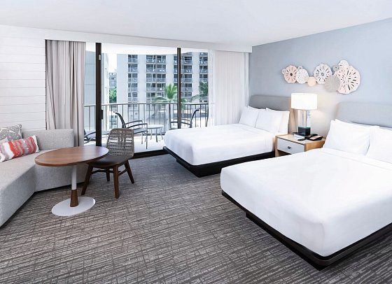 Waikiki Beach Marriott Resort & Spa - Wohnbeispiel Waikiki City View 2 Doubles (Zimmercodierungen UG2, UG3, UG4, UG5 & UG6)