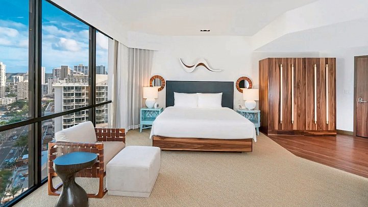 Hyatt Centric Waikiki Beach - Wohnbeispiel Ocean View 1 King (Zimmercodierung U2M)
