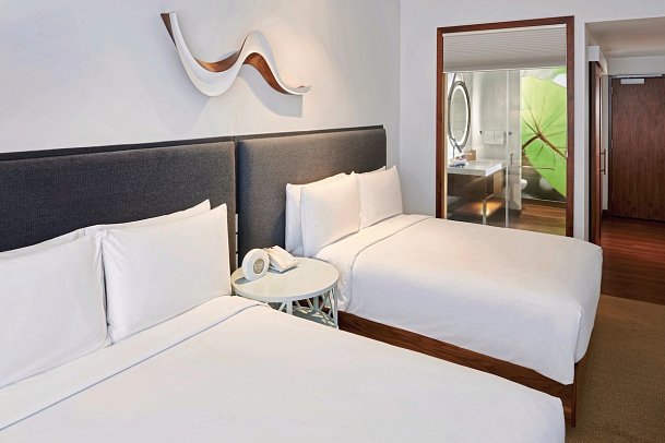 Hyatt Centric Waikiki Beach - Wohnbeispiel 2 Double Beds (Zimmercodierung UG4)