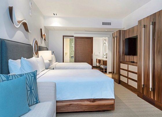 Hyatt Centric Waikiki Beach - Wohnbeipsiel 2 Queen Beds with Ocean View (Zimmercodierung U4M)