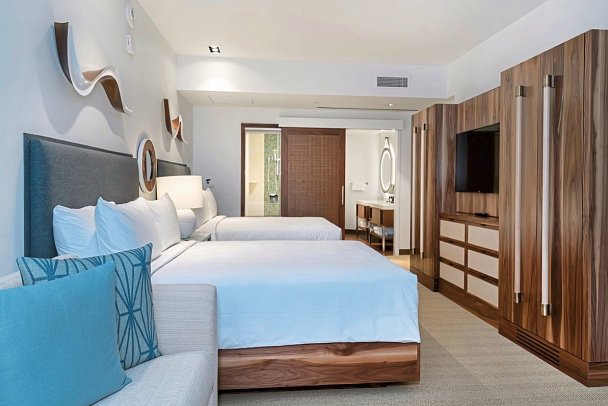 Hyatt Centric Waikiki Beach - Wohnbeipsiel 2 Queen Beds with Ocean View (Zimmercodierung U4M)