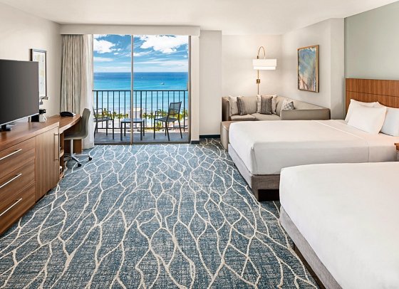 Hyatt Place Waikiki Beach - Wohnbeispiel Speciality Ocean View 2 Queens (Zimmercodierung U4M)