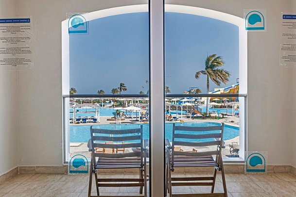SUNRISE Alora Aqua Park Resort - Beispiel Balkon Doppelzimmer Deluxe Meerblick (Zimmercodierungen DDM & DCM)