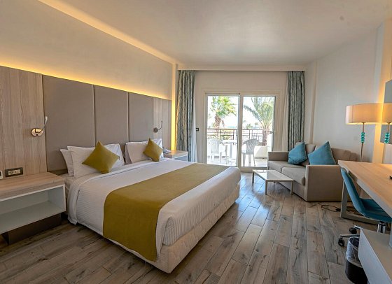 JAZ Palmariva Beach - Wohnbeispiel Doppelzimmer Deluxe seitl. Meerblick (Zimmercodierung DDN)