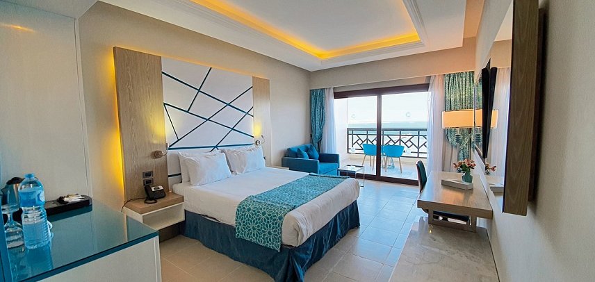 Gravity Hotel & Aqua Park Hurghada - Wohnbeispiel Doppelzimmer Deluxe Meerblick (Zimmercodierungen DDM & DC1)