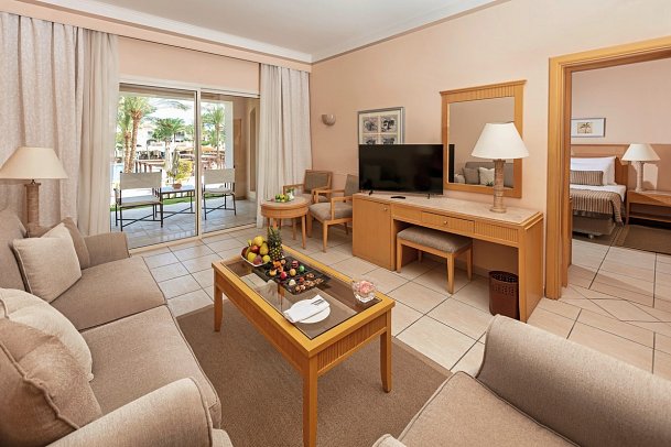 JAZ Makadi Star & Spa - Wohnbeispiel Juniorsuite Poolblick (Zimmercodierung J1P)