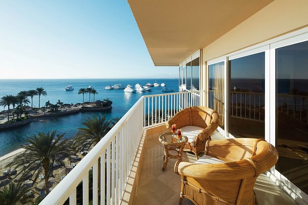 Hurghada Marriott Beach Resort - Beispiel Balkon (Zimmercodierungen DGM, UGM, DDM, DC1 & DCM)