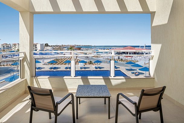 Albatros Makadi Resort - Balkon Doppelzimmer Deluxe Meerblick (Zimmercodierungen DDM & DCM)