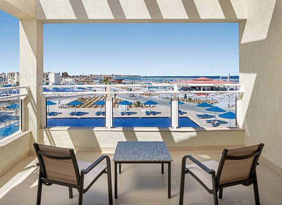 Albatros Makadi Resort - Balkon Doppelzimmer Deluxe Meerblick (Zimmercodierungen DDM & DCM)