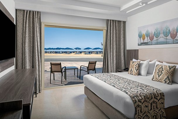 Albatros Makadi Resort - Wohnbeispiel Familienzimmer Deluxe Beachfront (Zimmercodierungen FD1 & FDO)