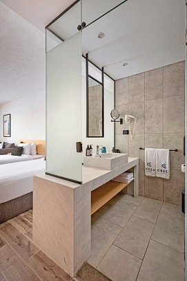 Creek Hotel & Residences El Gouna - Beispiel Badezimmer (Zimmercodierungen DMP, DCP, DMR, DM4, DC1, DM2, SM1, SC3, SM2, SC4, DMB, DMI, SBB & SBI)