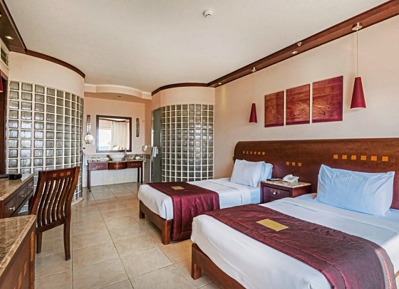 Shams Prestige Abu Soma - Wohnbeispiel Doppelzimmer Superior Meerblick (Zimmercodierungen D7M & DSM)