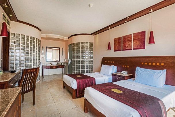 Shams Prestige Abu Soma - Wohnbeispiel Doppelzimmer Superior Meerblick (Zimmercodierungen D7M & DSM)