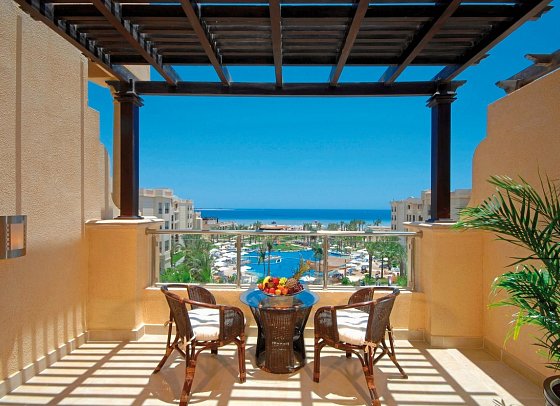 Tropitel Sahl Hasheesh - Beispiel Balkon Doppelzimmer Superior Meerblick (Zimmercodierungen DS1, DC3 & DSM)