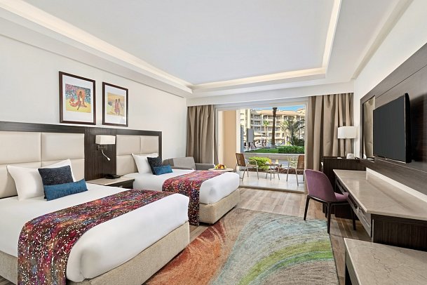 Pickalbatros White Beach Resort - Hurghada - Wohnbeispiel Doppelzimmer Deluxe Poolblick (Zimmercodierungen DDP, DCP, DFP & EFP)