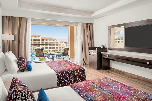 Pickalbatros White Beach Resort - Hurghada - Wohnbeispiel Doppelzimmer Deluxe seitl. Meerblick (Zimmercodierungen DDN & DCN)