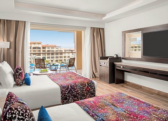 Pickalbatros White Beach Resort - Hurghada - Wohnbeispiel Doppelzimmer Deluxe seitl. Meerblick (Zimmercodierungen DDN & DCN)