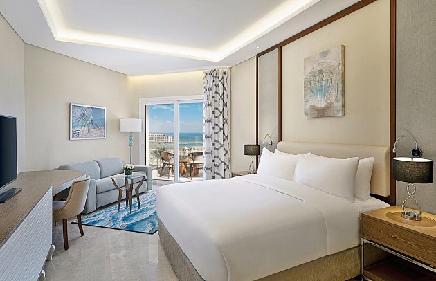 Hilton Hurghada Plaza - Wohnbeispiel Doppelzimmer Superior Meerblick (Zimmercodierungen DSM & DC2)