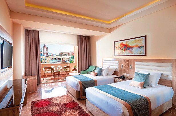 Pickalbatros Aqua Blu Resort Hurghada - Wohnbeispiel Doppelzimmer Poolblick (Zimmercodierungen D1P & DCP)