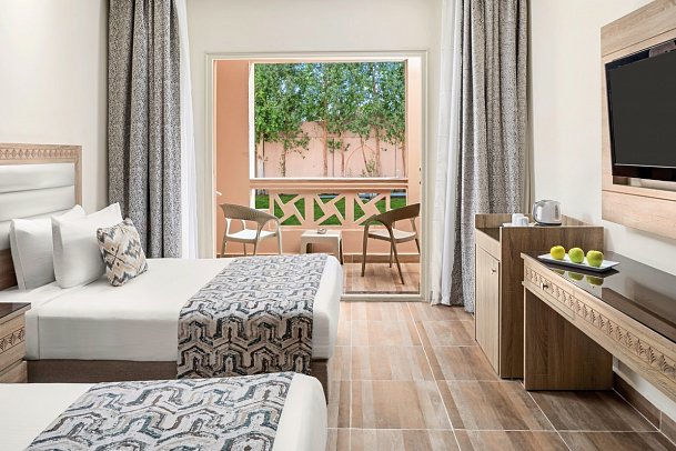 Pickalbatros Aqua Park Resort - Wohnbeispiel Doppelzimmer Gartenblick (Zimmercodierungen D1G, DCG & DP1)