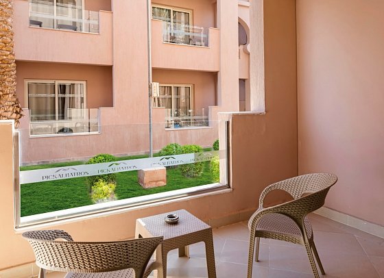 Pickalbatros Aqua Park Resort - Beispiel Balkon Familienzimmer Gartenblick (Zimmercodierung F1G)
