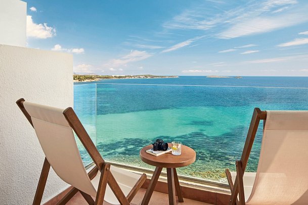 Meliá Ibiza - Beispiel Balkon Doppelzimmer Premium Meliá Meerblick (Zimmercodierungen D1M & D2M)