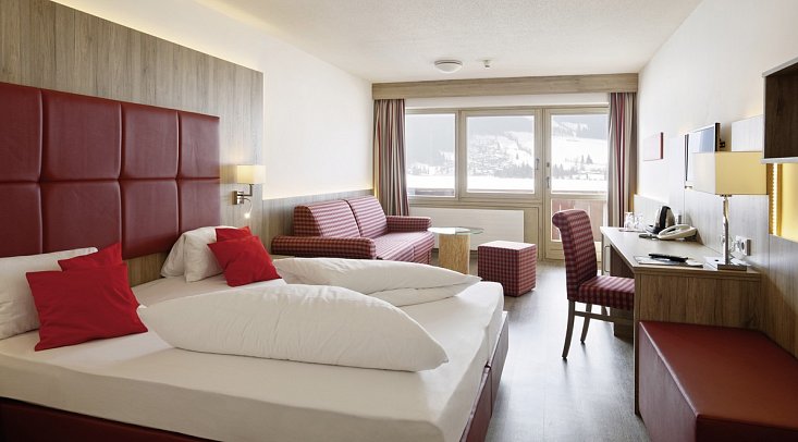 Ferienclub Bellevue am Walchsee - Wohnbeispiel Doppelzimmer Bergseite (Zimmercodierung DB1)