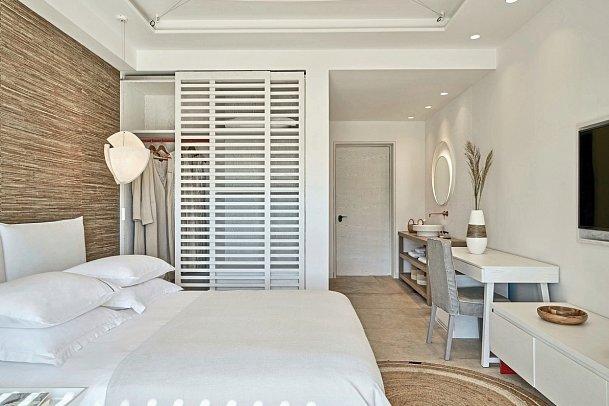 Once in Mykonos Luxury Resort - Wohnbeispiel Doppelzimmer Panoramic Meerblick (Zimmercodierung DBM)