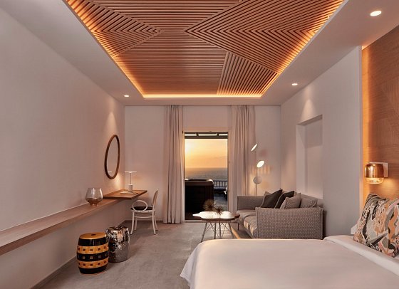 Myconian Korali - Wohnbeispiel Doppelzimmer Premium Panoramic Meerblick (Zimmercodierung DMM)