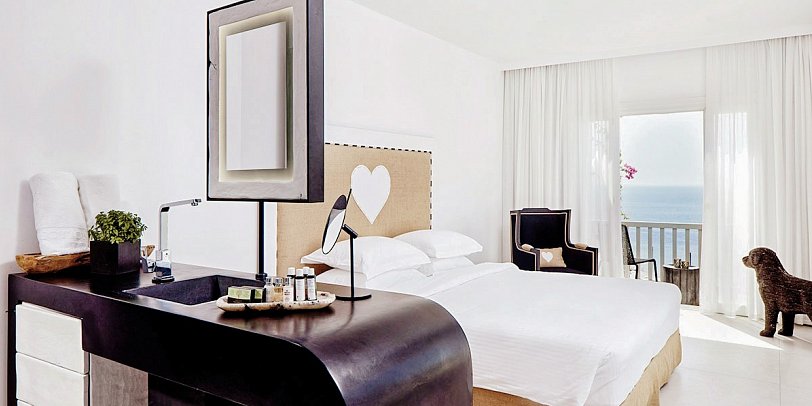 Royal Myconian Resort - Wohnbeispiel Doppelzimmer Premium Meerblick (Zimmercodierung DMM)
