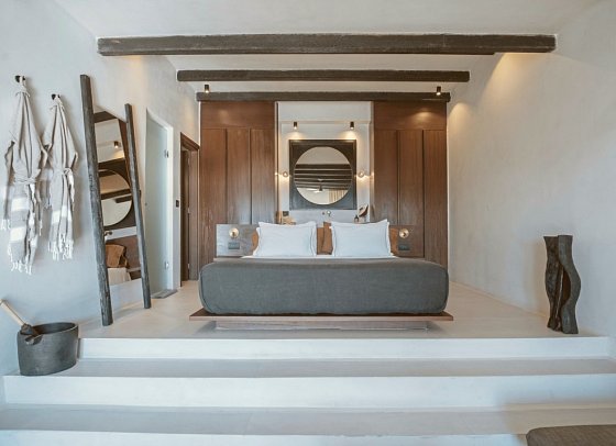 ananea Mykonos - Wohnbeispiel Juniorsuite Privatpool und Meerblick (Zimmercodierung J1R)