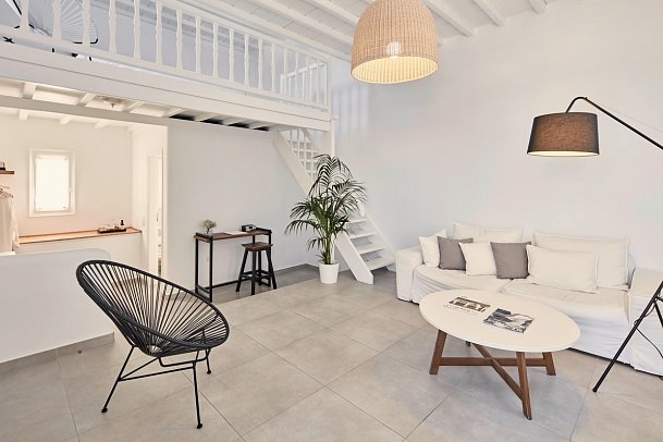 Mykonos Moments - Pietra e Mare - Wohnbeispiel Juniorsuite mit Meerblick und Whirpool (Zimmercodierung JBM)