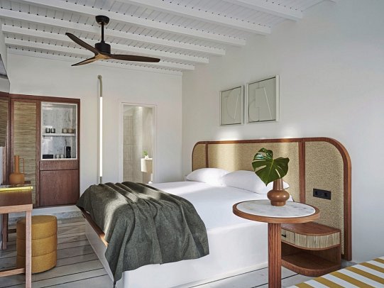 NUMO Mykonos Boutique Resort - Wohnbeispiel Doppelzimmer Evergreen Retreat (Zimmercodierung DSG)