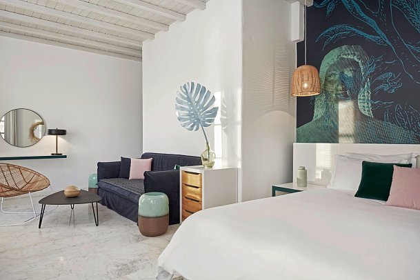 Kouros Hotel & Suites - Wohnbsp. Suite Superior Meerblick mit Außenjacuzzi (Zimmercodierung WS1)