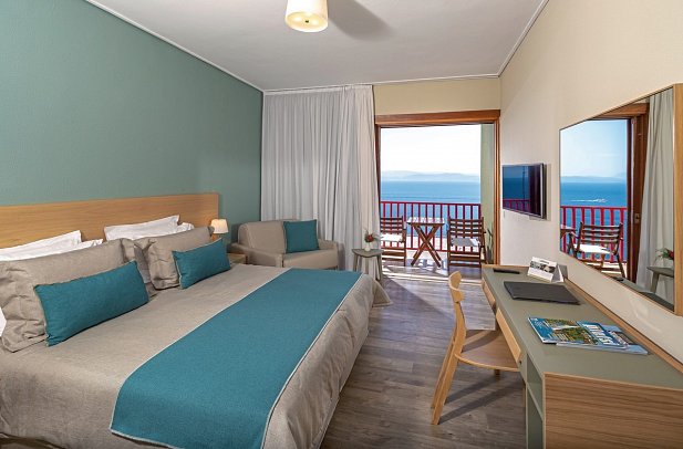 Skiathos Palace - Wohnbeispiel Doppelzimmer Meerblick (Zimmercodierung D1M)