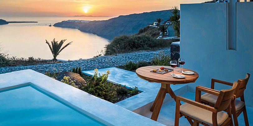 Xenones Filotera - Wohnbsp. Studio mit Caldera Blick und privatem Außenjacuzzi (Zimmercodierung SBM)