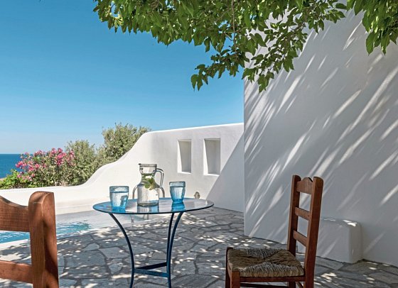 Anema Luxury Suites and Villas - Wohnbeispiel Vorias Suite mit Meerblick (Zimmercodierung W1M)