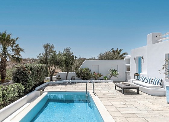 Anema Luxury Suites and Villas - Wohnbeispiel Skiron Suite 2 Schlafzimmer mit Meerblick (Zimmercodierung WBM)