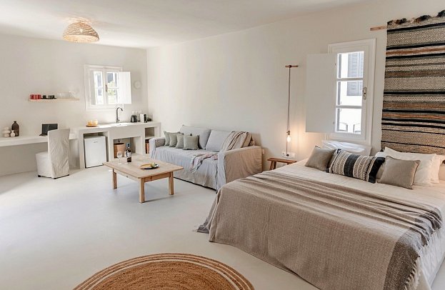 Scorpios Beach Santorini - Wohnbeispiel Suite Gartenblick (Zimmercodierung WBG)