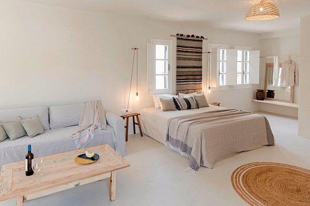 Scorpios Beach Santorini - Wohnbeispiel Suite obere Etage (Zimmercodierung WBD)