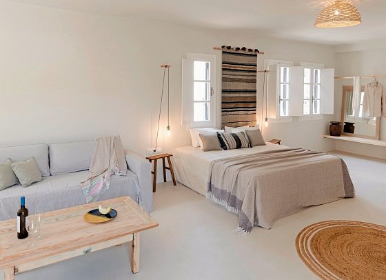 Scorpios Beach Santorini - Wohnbeispiel Suite obere Etage (Zimmercodierung WBD)