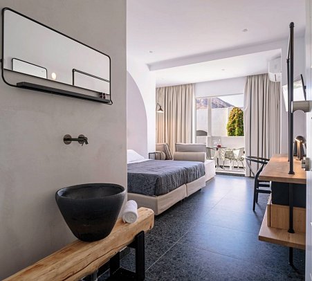 Afroditi Venus Beach Resort - Wohnbeispiel Juniorsuite Gartenblick (Zimmercodierung JBG)