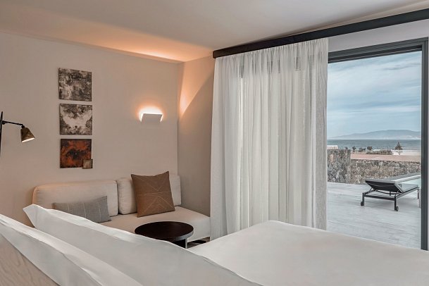 Domes Novos Santorini, Autograph Collection - Wohnbeispiel Doppelzimmer Senses Retreat Meerblick Zen Privatpool (Zimmercodierung DBM)