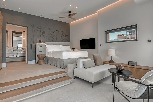 Domes Novos Santorini, Autograph Collection - Wohnbeispiel Bungalow Anesis Zen Privatpool (Zimmercodierung BB1)