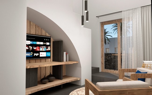 Radisson Blu Zaffron - Wohnbeispiel Juniorsuite Juniorsuite Land- oder Poolblick (Zimmercodierung JB1)