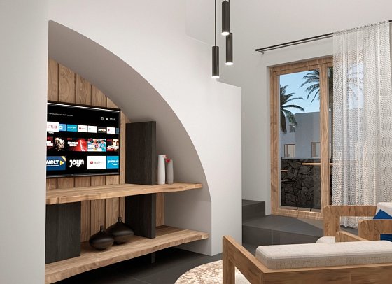 Radisson Blu Zaffron - Wohnbeispiel Juniorsuite Juniorsuite Land- oder Poolblick (Zimmercodierung JB1)