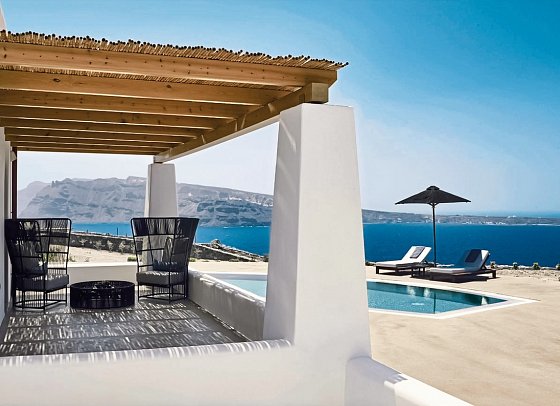 Santo Pure Oia Suites & Villas - Wohnbeispiel Suite Exclusive Sunset Sea View Privat Poo