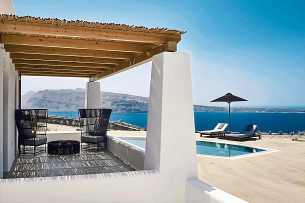 Santo Pure Oia Suites & Villas - Wohnbeispiel Suite Exclusive Sunset Sea View Privat Poo