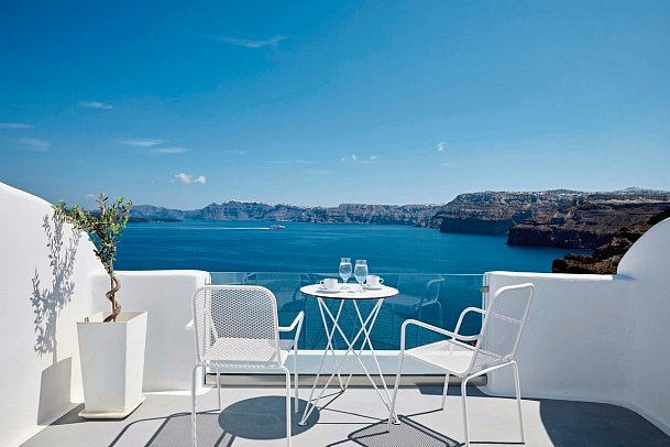 Santorini View Hotel by Highlight - Wohnbeispiel Doppelzimmer Deluxe Meerblick (Zimmercodierung DDM)