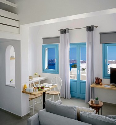 Kalestesia Suites - Wohnbeispiel Suite Komfort Meerblick (Zimmercodierung WFM)